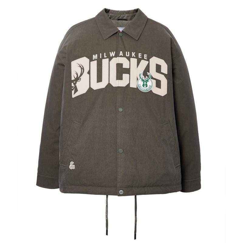 【NBA雄鹿队】杰克琼斯冬男装新款羽绒服拼接翻领潮外套226423002
