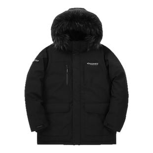 Discovery探索冬户外防风防泼水90鹅工装连帽防寒羽绒服外套男