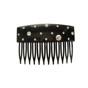 韩国进口高级感水钻发梳女法式气质倒插发梳半扎发卡丸子头盘发器