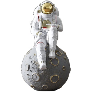 大型宇航员落地摆件轻奢时尚雕塑客厅办公室大号太空人开业礼物