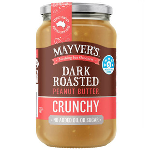 Dark Roasted Peanut Butter澳大利亚原装进口香滑无盐花生酱375g