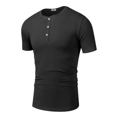 亨利领透凉感开门筒打底衫男士