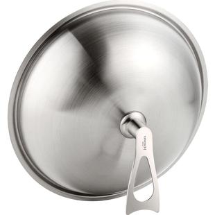 不锈钢炒菜锅盖家用通用炒锅圆形铁盖子防溢可立式30寸32cm34厘米