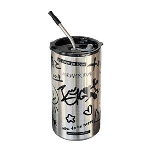 高颜值不锈钢保温吸管杯