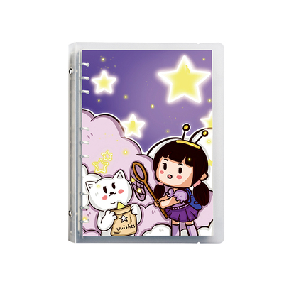 云晗活页本外壳软皮网格a5