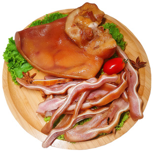 熏猪耳朵卤味下酒菜零食猪尾巴即食猪尾骨猪耳丝特产东北熏酱熟食