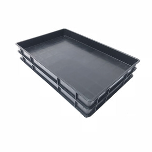 防静电黑色托盘加厚物料胶盒分类元件塑胶零件盒长方形周转箱
