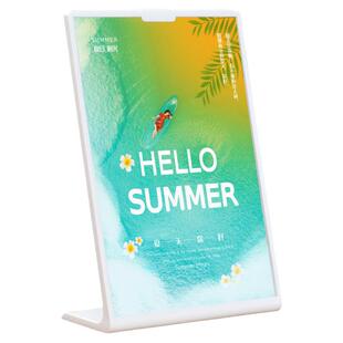 台卡架展示牌桌面L型T型双面立牌A4奶茶店价目表定制A5塑料水牌亚克力台式点餐牌三角二维码菜谱价格台签