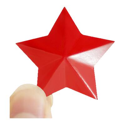 立体五角星红领章帽徽4cm怀旧