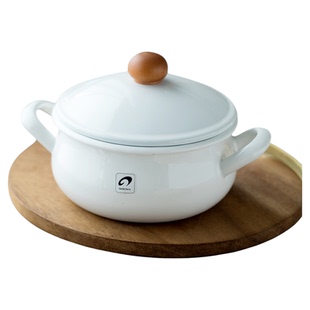 日本进口野田珐琅搪瓷小汤锅炖锅煮面锅泡面锅双耳家用火锅一人食