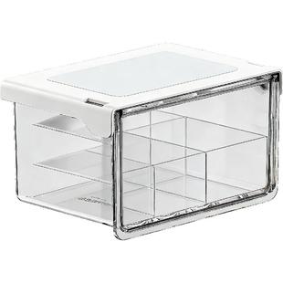 镜柜下抽屉式收纳盒卫生间化妆品收纳神器卸妆棉签口红透明置物架