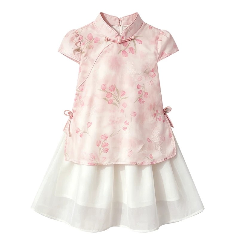 女童汉服夏季新中式改良旗袍裙