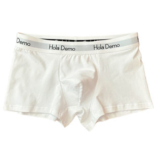 男士内裤男平角裤纯棉吸汗透气白色内裤男简约舒适青年中腰四角裤