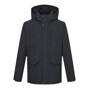 HAZZYS哈吉斯秋冬简约潮流保暖休闲长袖连帽外套羽绒服男款外套