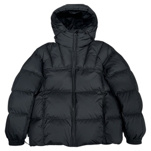 冬季90鸭绒泡芙羽绒服男士高充绒蓬松面包服加厚保暖连帽休闲外套