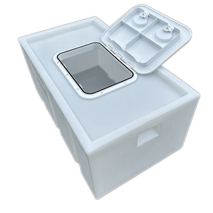 卧式加厚养鱼运活鱼箱后备箱长方形拉鱼箱食品级塑料钓鱼翻盖水箱