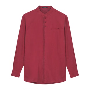 百福龙时尚民族风唐装长袖衬衣 民族服装 高档中国风立领刺绣衬衫