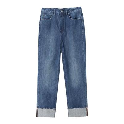 OVV春夏卷边oversize牛仔裤