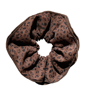 豹纹双层大肠发圈头绳女2026新款高端皮筋扎马尾丸子头饰气质皮套