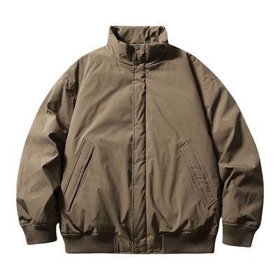 2025冬季日系纯色工装羽绒服男