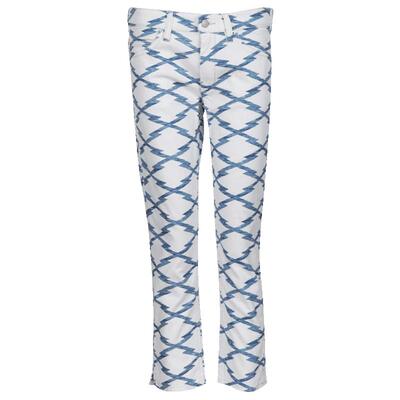 经典条纹休闲长裤女士