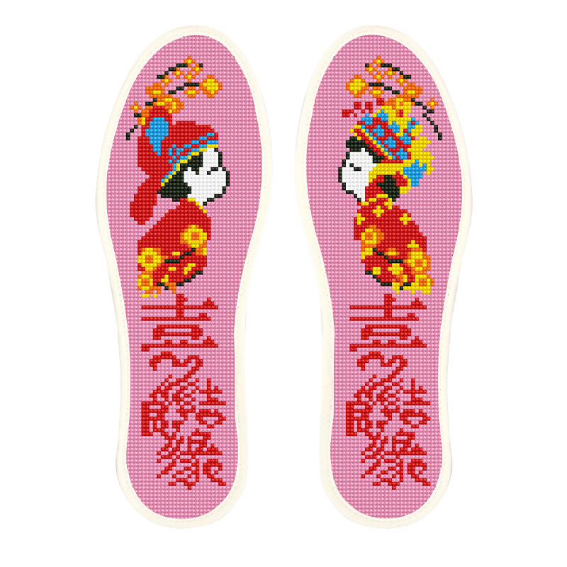 小格半成品七层透气自己绣鞋垫