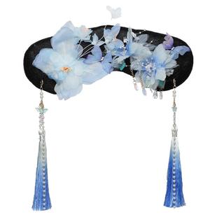 可爱女童格格旗头汉服发饰古装假发包清朝宫廷风头饰古风满族造型