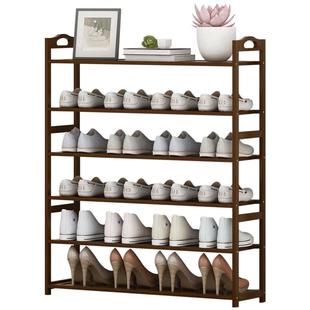 家用门口鞋架2025新款入户小窄多层出租房用鞋柜迷你简易室内楠竹