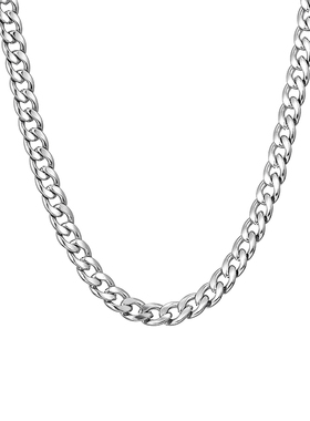 nk钛钢古巴链项链男款潮流男士锁骨链潮牌百搭高级感链子配饰男生