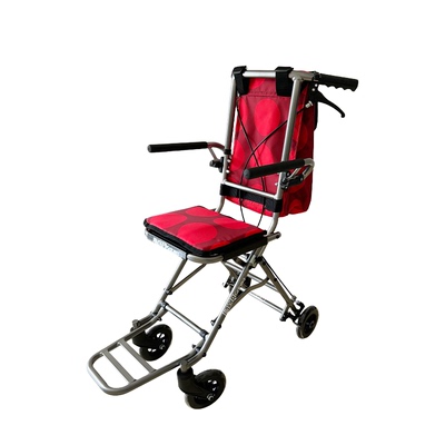 中进斯途玛老人助行器行走可坐航空铝合金手推轮椅车折叠轻便旅行