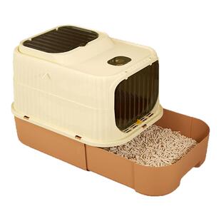 猫砂盆超大号防外溅防臭全封闭抽屉式猫厕所特大幼猫专用猫屎盆子