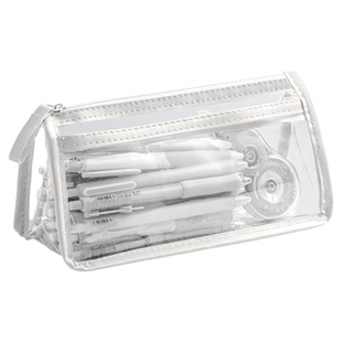 透明笔袋考试专用双层大容量中考高考文具袋简约ins风日系女小学生高颜值痛包文具盒女孩男铅笔袋初中高中生