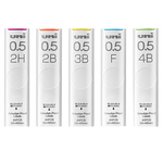 日本uni三菱铅笔自动铅芯UL-S防蹭脏铅芯HB/2b/2H/4B替芯不易断2比铅笔芯0.3/0.5/0.7/0.9/0.5mm学生用