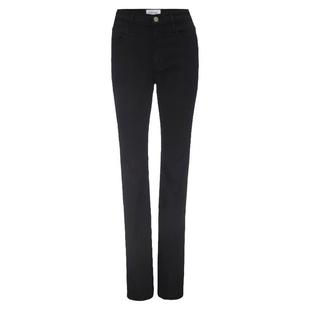 【经典款】FRAME女士黑色高腰高弹喇叭裤牛仔裤微喇PIXIE FLARE