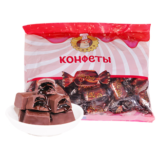 俄罗斯原装进口酒心巧克力糖果威士忌酒味休闲零食喜糖年货圣诞