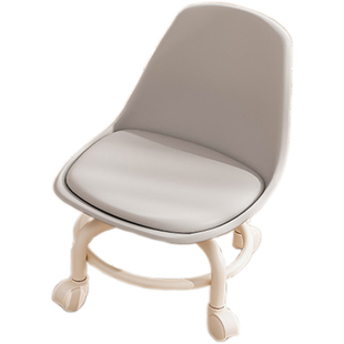 滑轮矮凳小椅子万向轮小凳子带轮轮滑家用靠背滑落带娃神器学步凳