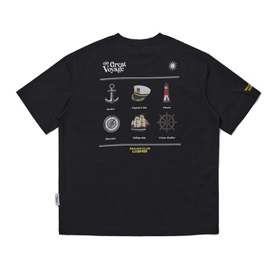 LUSHISI航海徽章主题速干短袖