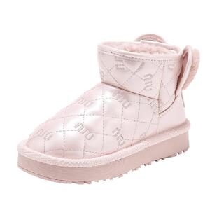 abckids童鞋男女童冬季新款加绒加厚保暖时尚百搭休闲鞋雪地靴