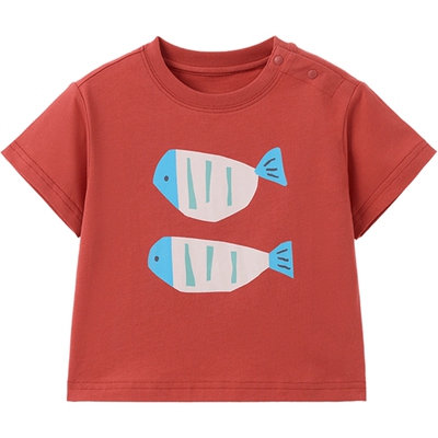 papa夏季儿童短袖T恤纯棉透气