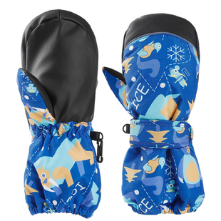 儿童玩雪防水加长手套男童女孩冬加绒保暖防寒小孩打雪仗专用手套