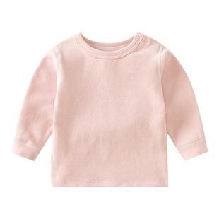 婴儿单件上衣秋冬宝宝套头打底内穿加厚保暖内衣秋衣内搭贴身衣服