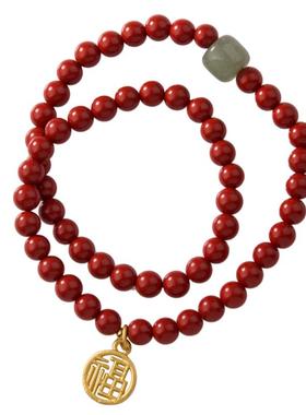 朱砂手链东陵玉创意珠珠生日礼物