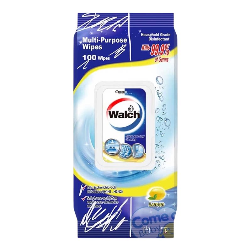 Walch威露士 多用途家居表面消毒湿纸巾柠檬味00片装一包日常家用