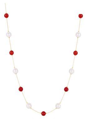 JAY红玛瑙毛衣链秋冬毛衣项链