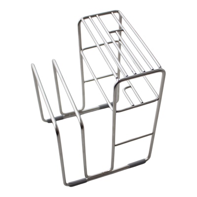 唯物生活 304不锈钢厨房刀具收纳置物刀架菜板架一体台面款