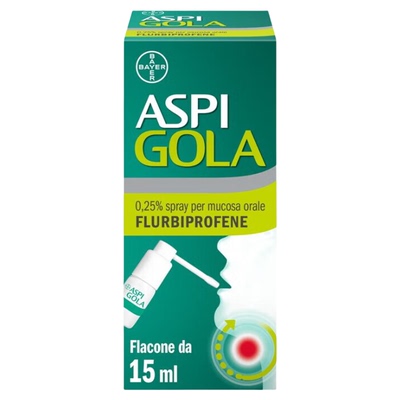 意大利Bayer拜耳ASPI GOLA口腔喷雾喉咙痛消肿止痛喉咙发炎 15ml