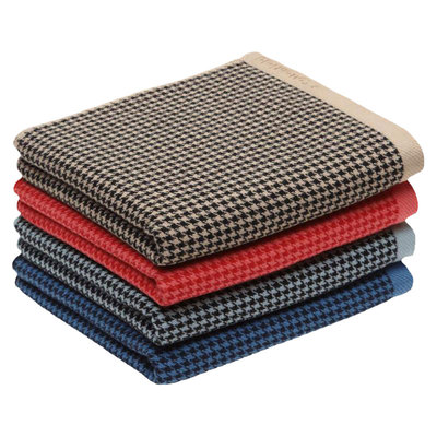 棉田千鸟格耐用情侣款毛巾柔软