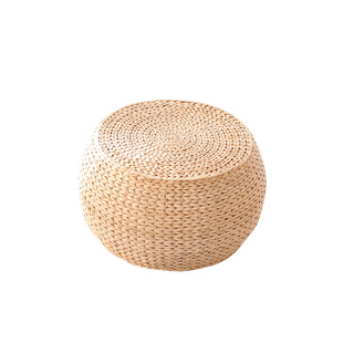 草编坐墩换鞋凳榻榻米圆凳家用客厅茶几矮凳实木板凳沙发小凳墩子