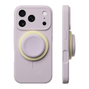 浅紫精孔细圈磁吸支架适用苹果17手机壳新款iphone17套苹果17promax全包17pro防摔苹果16硅胶15外壳14超火13