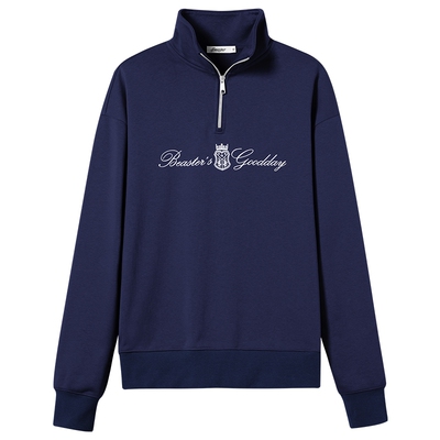 BEASTER亲肤柔软半拉链翻领卫衣